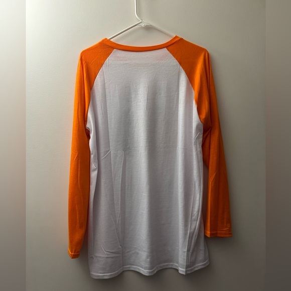 Orange and White Women’s Pumpkin Shirt NWOT - Picture 3 of 3